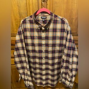 Lands End Plaid Shirt mens 3X